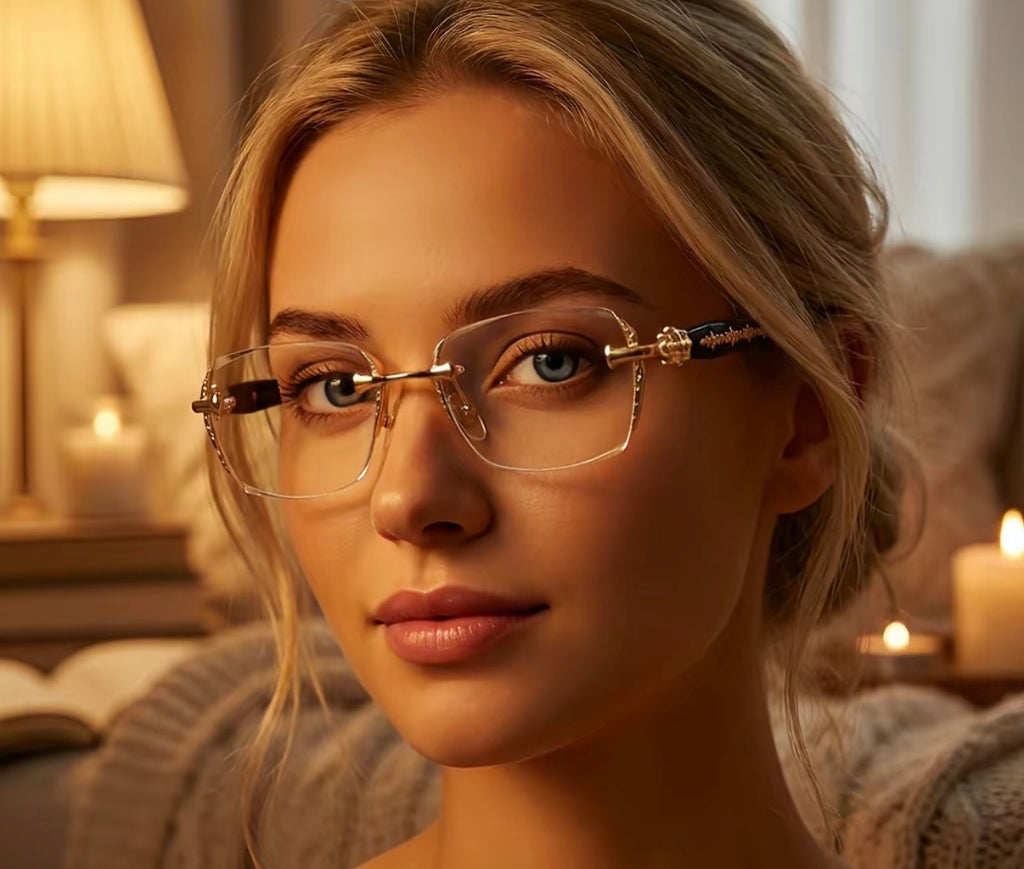 LuxeGold Transition Blue-Light Blocking Glasses