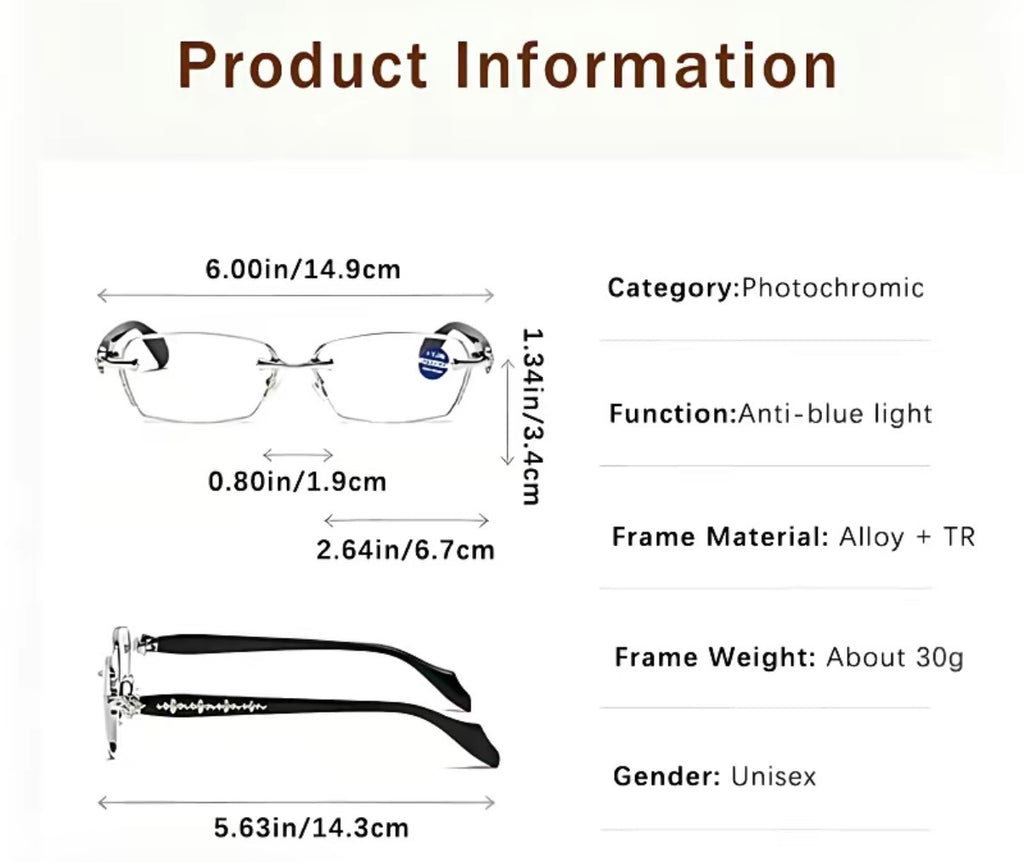 LuxeGold Transition Blue-Light Blocking Glasses
