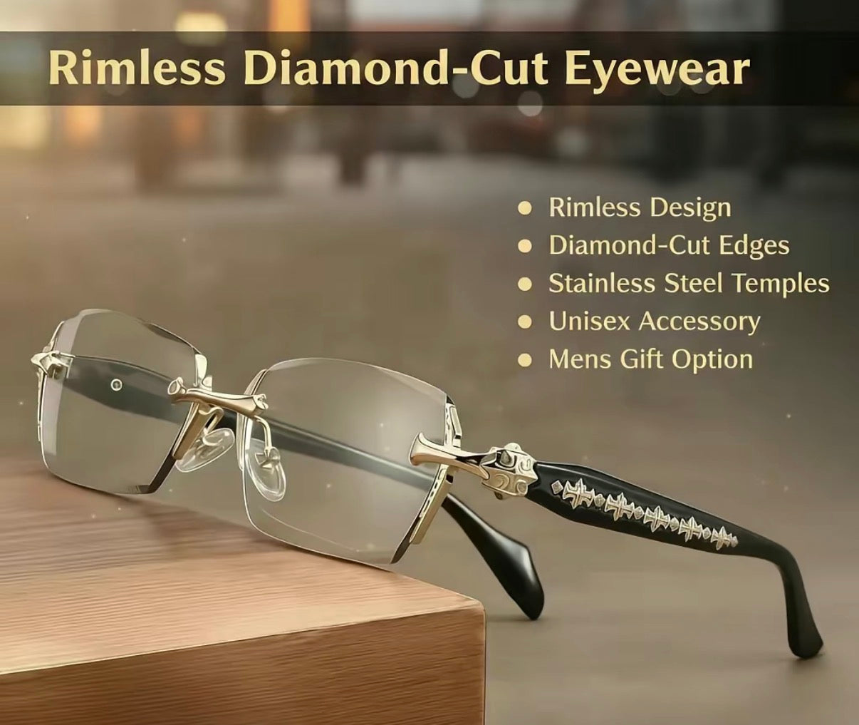 LuxeGold Transition Blue-Light Blocking Glasses